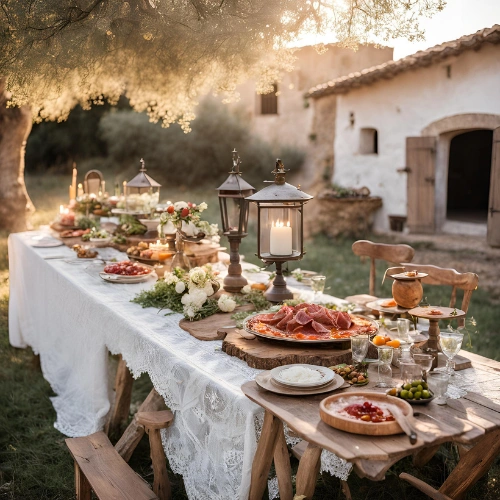 Mesa con banquete